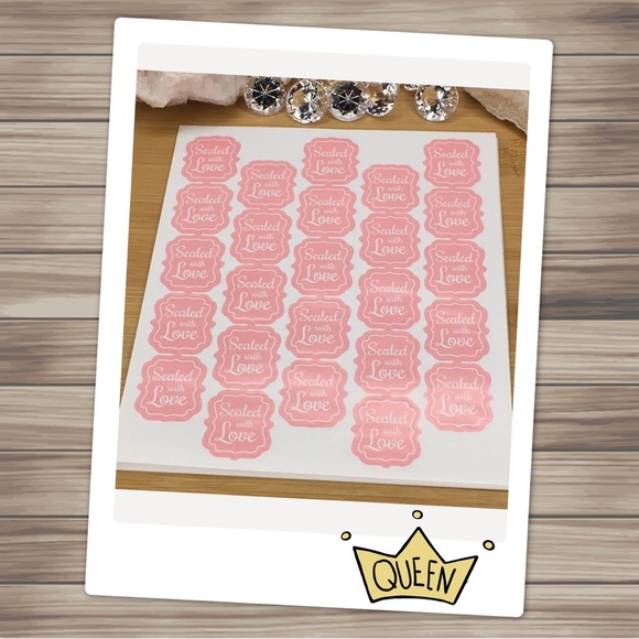 Other - 100 Pink Sealed with Love Stickers